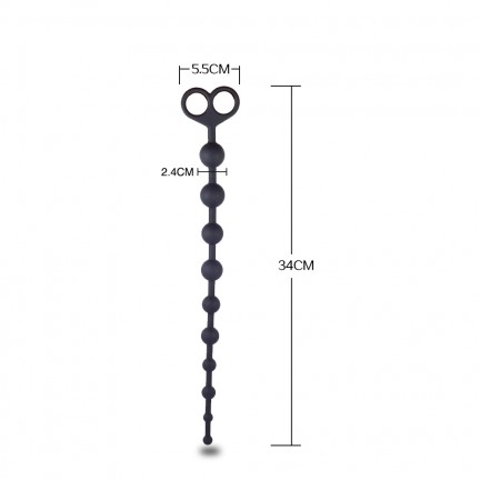 Анальная цепочка черная Psyche’s Premium Anal Beads